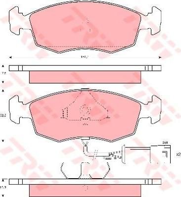 TRW GDB301 Колодки диск. Granada, Scorpio, Sierra, 82-92 1647731 (571351)
