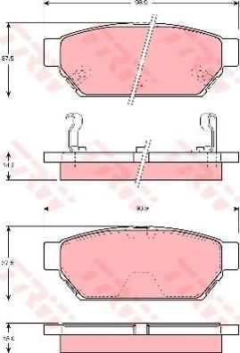 TRW GDB3045 Торм. колодки задн.MITSUBISHI CARISMA 97- (571943)