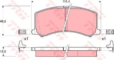 TRW GDB3091 Колодки диск. Baleno 03.95-01.99 5580061G50 (572399)