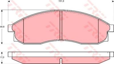 TRW GDB3107 комплект тормозных колодок, дисковый тормоз на NISSAN CEFIRO седан