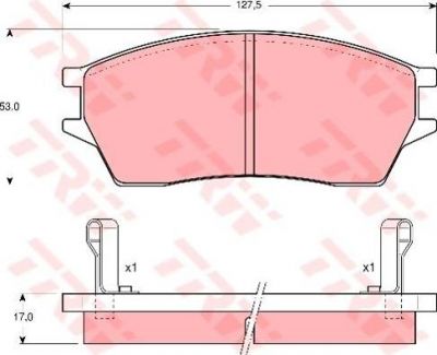 TRW GDB3128 комплект тормозных колодок, дисковый тормоз на HONDA PRELUDE III (BA)