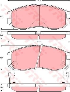 TRW GDB3133 Колодки передние MITSUBISHI Lancer 9 /Galant 6 (58101M2A01)