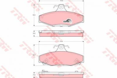 TRW GDB3135 Колодки диск. KORANDO,MUSSO 07.94- 4841305000 (572417)