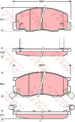 TRW GDB3157 Колодки тормозные перед. TOYOTA Previa 2,4L 90-00 (0446528340)