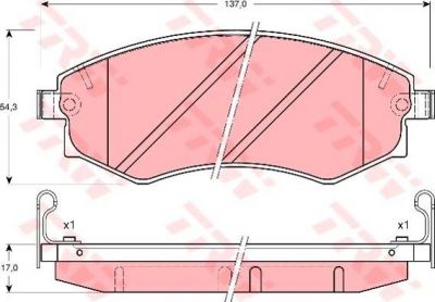 TRW GDB3169 комплект тормозных колодок, дисковый тормоз на HYUNDAI SONATA II (Y-2)