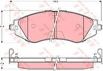 TRW GDB3171 Колодки тормозные DAEWOO NUBIRA >99/CHEVROLET REZZO 1.6/1.8/2.0 00>07 передние (572408)