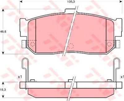 TRW GDB3181 GDB3181 Колодки диск. Almera,SUNNY 07.9012.99 440600N690