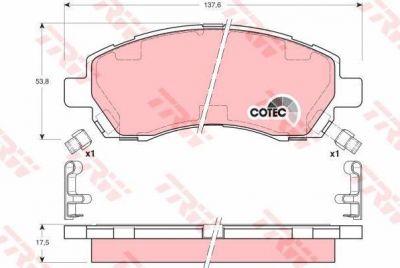 TRW GDB3205 Колодки диск. Legacy, Impreza 26296AA121 (26296AE040)