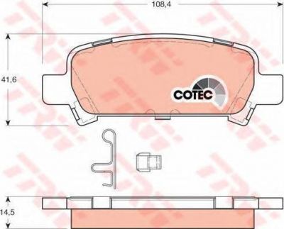 TRW GDB3223 Колодки задние SUBARU 2.0-3.0 98-> (26696AG020)