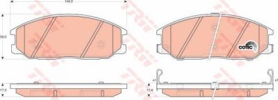 TRW GDB3297 Колодки передние HYUNDAI TRAJET/SANTA FE (581013AA20)