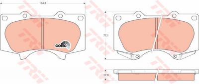 TRW GDB3364 Колодки передние LEXUS / TOYOTA / MITSUBISHI (446560270)