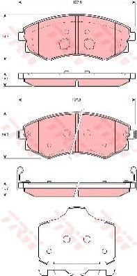 TRW GDB3365 Колодки тормозные SSANGYONG KORANDO/MUSSO/REXTON 98- передние (4813008150)