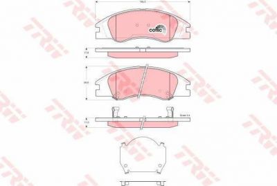 TRW GDB3367 Колодки передние KIA Cerato (581012FA10)