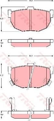 TRW GDB3368 Колодки тормозные HYUNDAI ELANTRA 00-/LANTRA 90-00/KIA CERATO 04- задние (583022FA10)