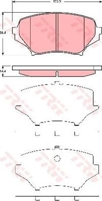 TRW GDB3401 комплект тормозных колодок, дисковый тормоз на MAZDA MX-5 III (NC)