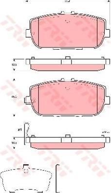 TRW GDB3402 Колодки тормозные задние MAZDA MX-5 05- (NFZ72643Z)
