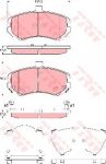 TRW GDB3431 Колодки передние HYUNDAI Elantra (581012DA50)