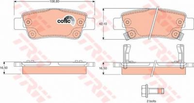 TRW GDB3446 Колодки задние HONDA CR-V 07- (43022SWWG02)