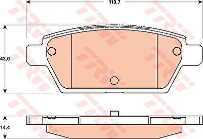 TRW GDB3517 Колодки тормозные задние MAZDA 6 05- (GPYB2643Z)