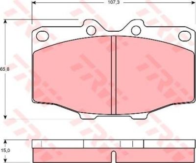 TRW GDB352 Колодки тормозные перед. TOYOTA Land Cruiser/Hilux 2,0-3,4L 80-93 (446535210)