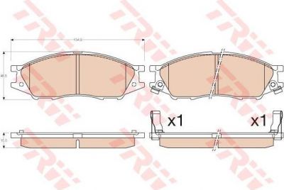 TRW GDB3563 Колодки передние NISSAN ALMERA classic (4106095F0A)