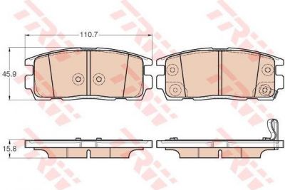 TRW GDB3566 Колодки тормозные зад. CHEVROLET (GM) Captiva 03/11>