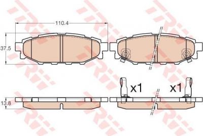 TRW GDB3568 Колодки задние SUBARU FORESTER (SH) GDB3568
