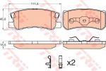 TRW GDB3595 комплект тормозных колодок, дисковый тормоз на MITSUBISHI ASX (GA_W_)