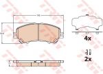 TRW GDB3631 комплект тормозных колодок, дисковый тормоз на NISSAN X-TRAIL (T32_)
