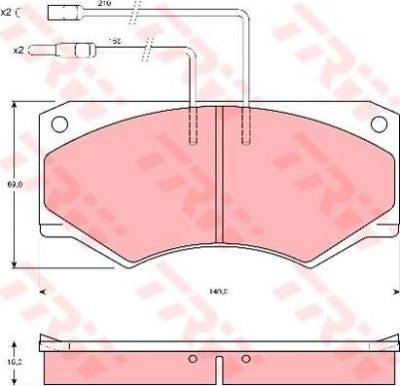 TRW GDB389 КОМПЛЕКТ ТОРМОЗНЫХ КОЛОДОК, ДИСКОВЫЙ ТОРМОЗ