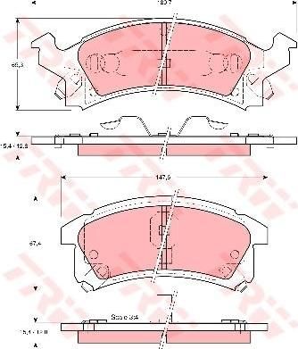 TRW GDB4002 GDB4002 Колодки диск. Pontiac Grand AM
