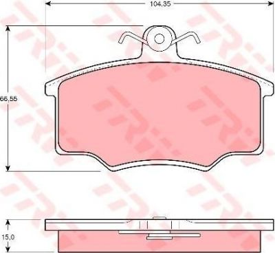 TRW GDB403 комплект тормозных колодок, дисковый тормоз на AUDI 80 (81, 85, B2)