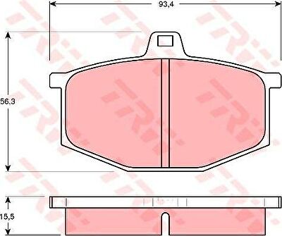 TRW GDB405 колодки дисковые п.Renault R4 0.8-1.4 86-91/R5 1.0-1.4 72-85/R6 0.8/1.1 74-87
