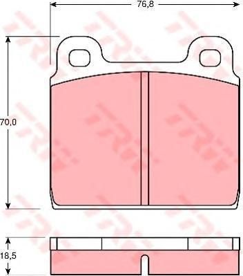 TRW GDB407 Колодки перед.диск. VAG Transporter 82-92 (251698151E)