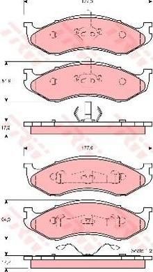 TRW GDB4104 Колодки тормозные JEEP GRAND CHEROKEE/CHEROKEE передние (04883344AC)