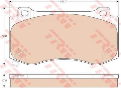 TRW GDB4449 КОЛОДКИ ТОРМОЗНЫЕ ПЕР. JEEP (CHRYSLER) GRAND CHEROKEE 01/06-12/10 ТОРМ