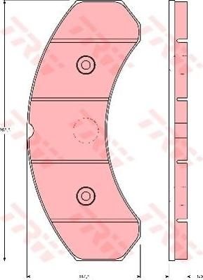 TRW GDB5079 комплект тормозных колодок, дисковый тормоз на DAF LF 45