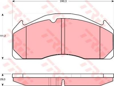 TRW GDB5085 комплект тормозных колодок, дисковый тормоз на VOLVO FH 12