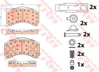 TRW GDB5110 КОМПЛЕКТ ТОРМОЗНЫХ КОЛОДОК, ДИСКОВЫЙ ТОРМОЗ