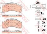 TRW GDB5111 КОМПЛЕКТ ТОРМОЗНЫХ КОЛОДОК, ДИСКОВЫЙ ТОРМОЗ