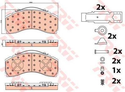 TRW GDB5111 КОМПЛЕКТ ТОРМОЗНЫХ КОЛОДОК, ДИСКОВЫЙ ТОРМОЗ