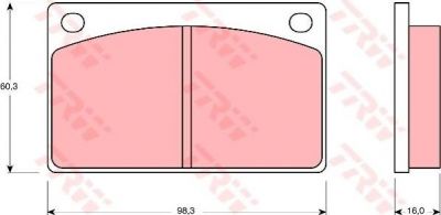 TRW GDB576 комплект тормозных колодок, дисковый тормоз на VOLVO 240 Kombi (P245)