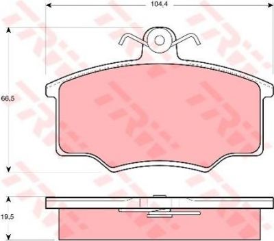 TRW GDB628 Колодки тормозные перед. Audi 100/80/Coupe 86-92 (571491)