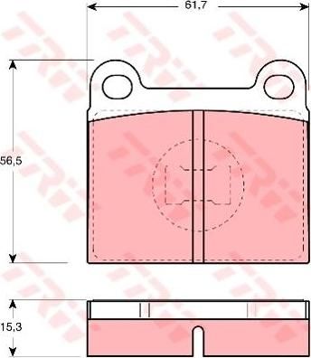 TRW GDB648 Колодки тормозные перед. VAG 1,0-1,6L 80-94 (861698151A)