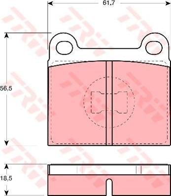 TRW GDB663 комплект тормозных колодок, дисковый тормоз на VW SCIROCCO (53B)