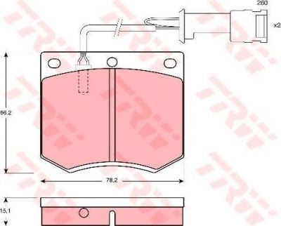 TRW GDB693 комплект тормозных колодок, дисковый тормоз на FORD TAUNUS '80 (GBS, GBNS)