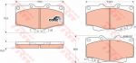 TRW GDB797 Колодки передние TOYOTA Land Cruiser 90/4 Runner (446535040)