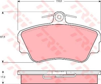 TRW GDB812 Колодки тормозныепер. Volvo 440/460/480 (33447871)