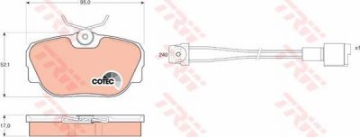 TRW GDB820 Колодки тормозные передние E30 1.6-2.5 82-93 (34119058989)