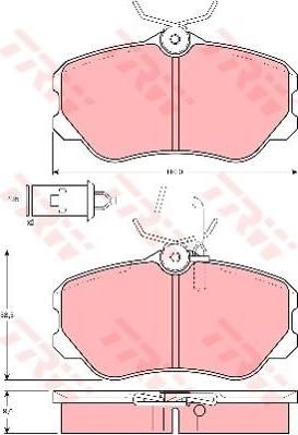 TRW GDB864 Колодки диск. ALFA 164 (164) 2,0 87-98 0060760121 (571471)